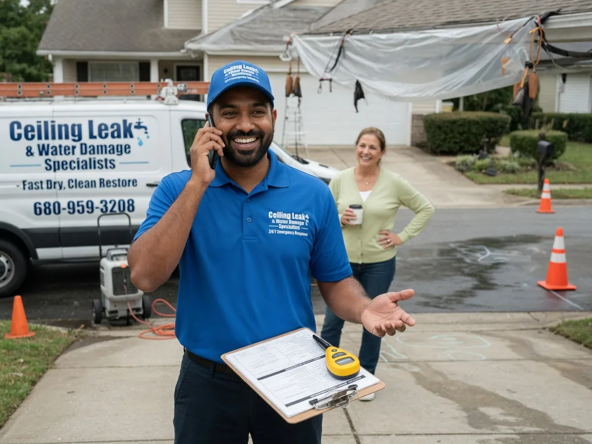 Ceiling Leak Cleanup Kellyville, OK FAQs